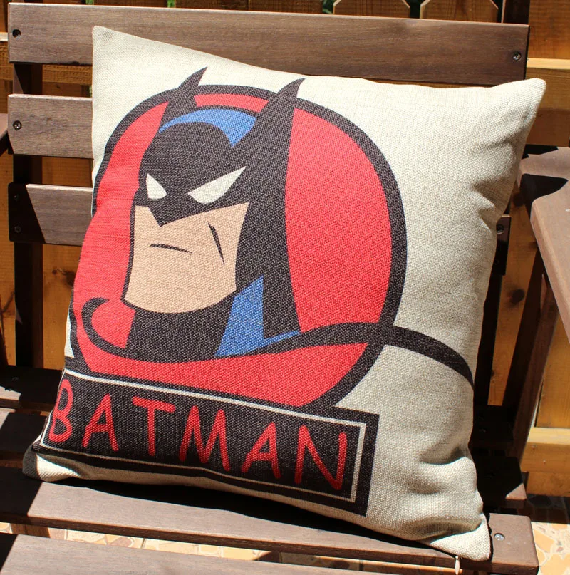 Batman pillow cover, superhero Avengers Justice League batman cartoon