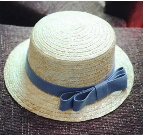 Летние женские шляпы на плоской подошве, соломенная шляпа, Панама, стиль cappelli, сбоку, с бантом, пляжная кепка, кепка для девушек - Цвет: 4