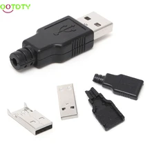 10 Наборы для ухода за кожей DIY USB 2.0 Тип Мужской USB 4 Булавки разъем W/Пластик Обложка 828 продвижение