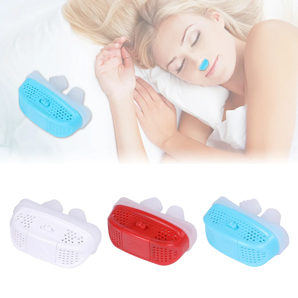 

NEW Electric Silicone Anti Snore Nose Stopping Breathing Apparatus Guard Sleeping Aid Mini Snoring Device Relieve Snoring