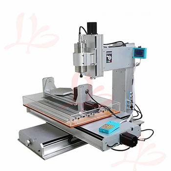 

2200w water cooled spindle 5 axis DIY mini cnc milling machine 3040 Ball Screw Table Column Type metal wood router with cutter