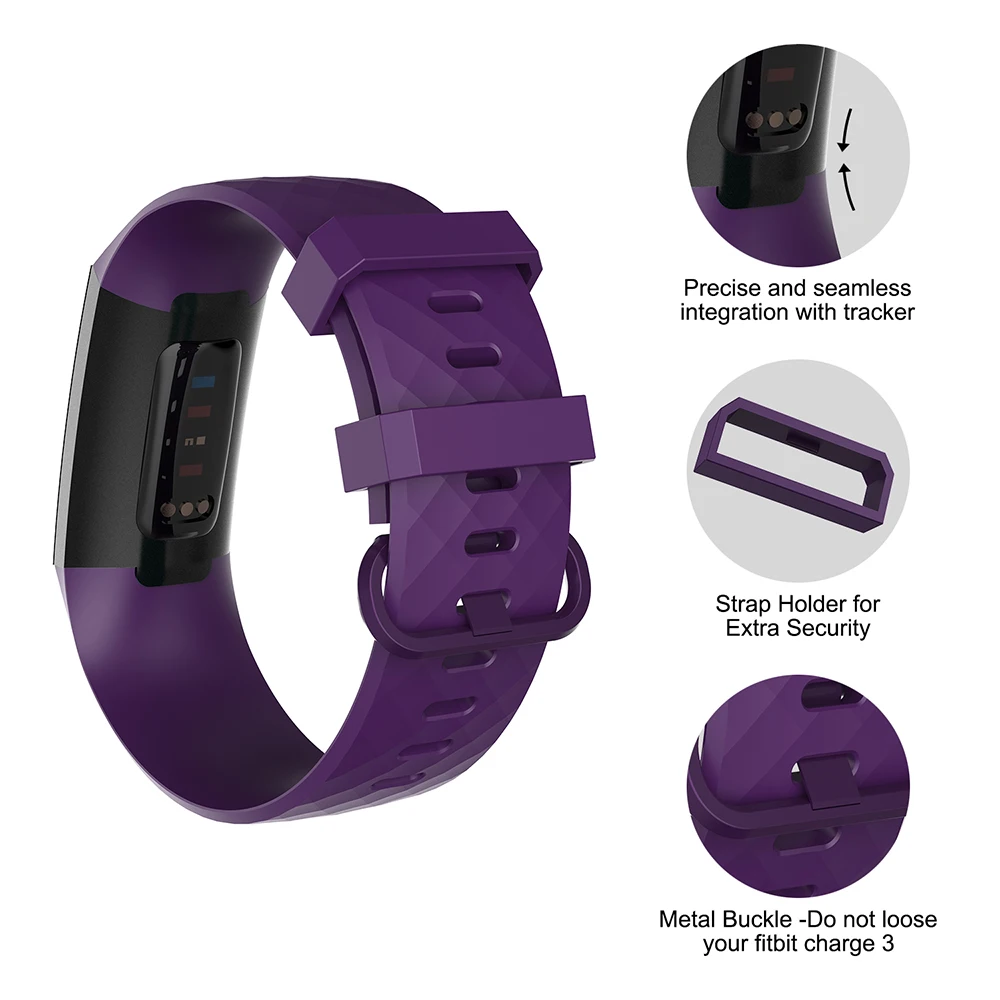 Baaletc ремешок на запястье для Fitbit Charge 3 Смарт часы браслет фитнес Замена женщин и