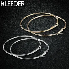 KLEEDER круглые серьги, большие серьги-кольца 5 см, серебристые, золотые, металлические, в стиле панк, Круглые, для женщин, девушек, вечерние, модные ювелирные изделия, brincos