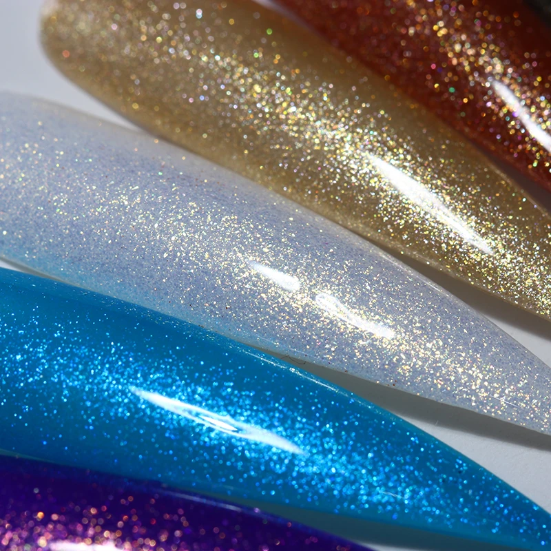 BORN PRETTY Holographic Glitter Nail Gel Polish 10ml Colorful Shining Soak Off UV Gel Vanish Manicure Nail Art UV Gel Polish
