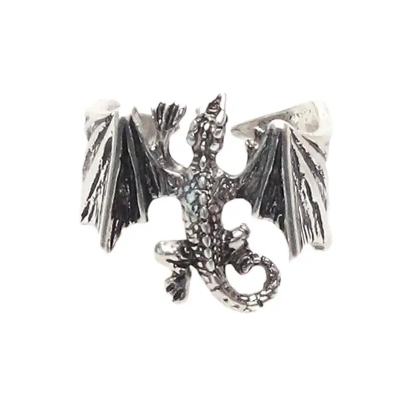 

High Quality Alloy Flying Dragon Ring Punk Style Pterosaurs Ring Jewelry Unique Personality Finger Ornaments