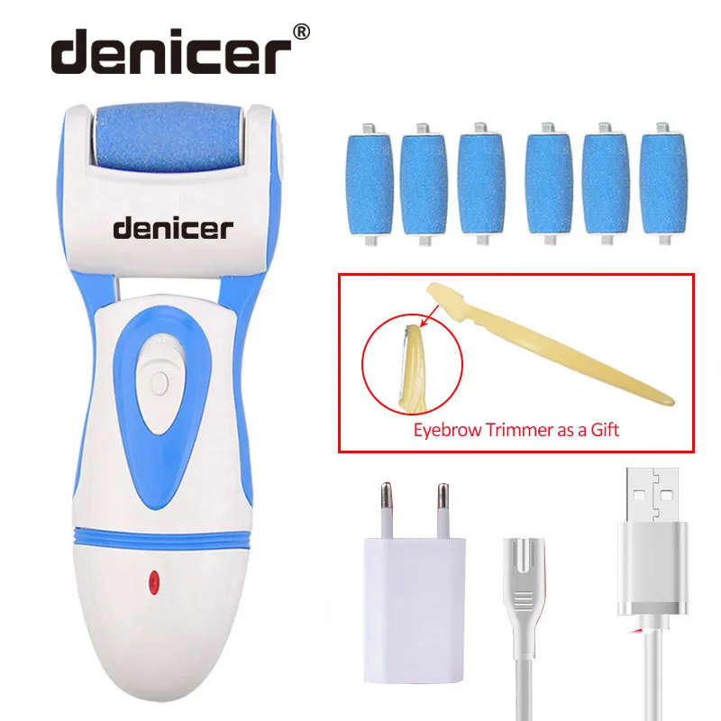 

A Pedicure Tool electric foot file callus remover schoLleing file for heel + Eyebrow knife as a gift
