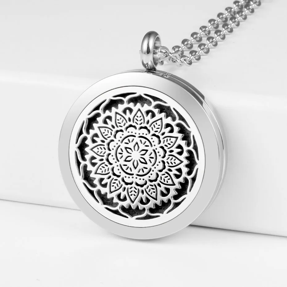 diffuser necklaces silver gold rose gold 20mm 25mm 30mm locket jewelry -241 (6)