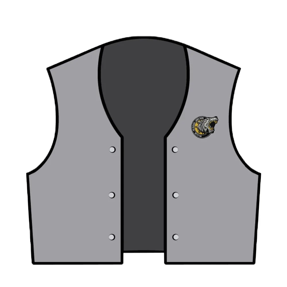 No Club No Rules just Ride Wolf Patches Vest Embroidered Iron On Front Biker Mini Patch Customized Free Shipping DIY mini Logo (4)