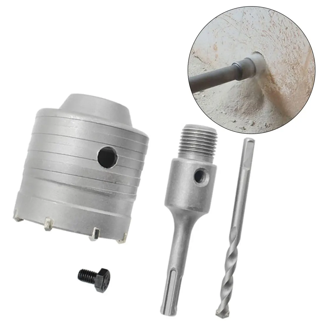 

3pcs 30/40/50mm Shank Hole Saw Cutter Concrete Cement Stone Wall Drill Bit