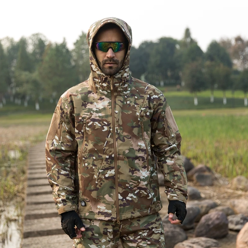 Tubarão de Casca Mole Fleece Jaqueta Calças