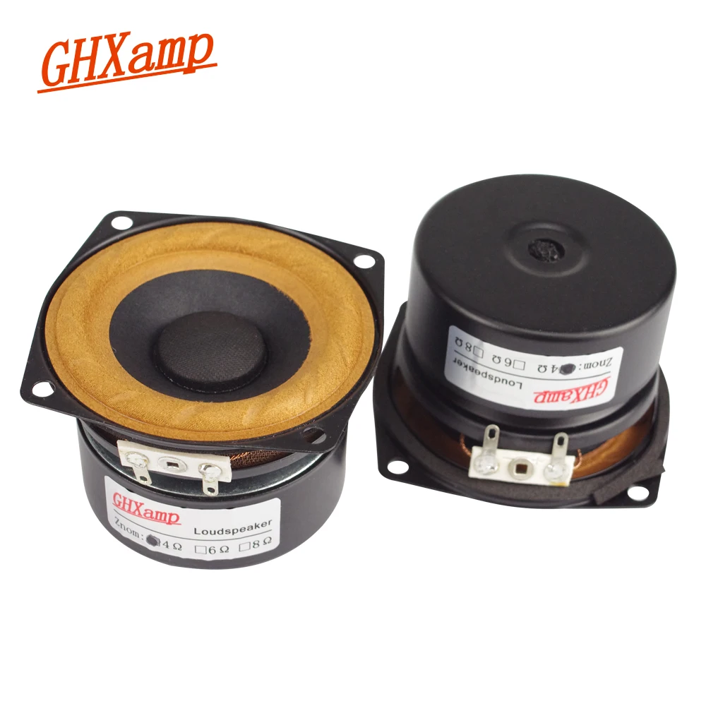 

2.5 inch Full range speaker Cloth hanging edge CNCcoating Blended elastomers Silver-plated terminals Loudspeaker 8W desktop 2pcs