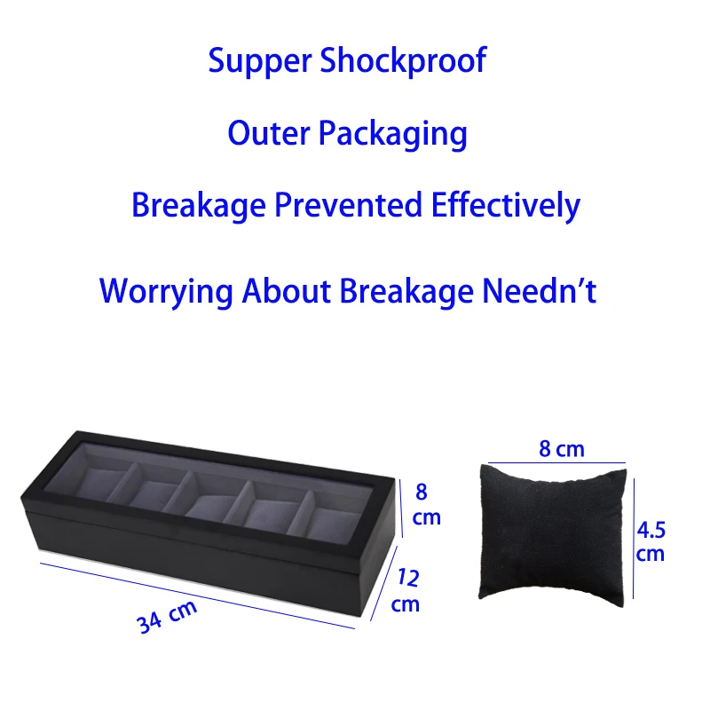 Роскошная деревянная коробка для часов ручной работы с 5 сетками, чехол для часов, коробка для хранения часов