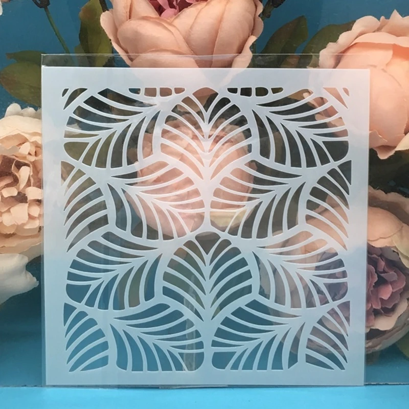 

15cm Leaves Texture DIY Layering Stencils Wall Painting Scrapbook Coloring Embossing Album Decorative Paper Card Template