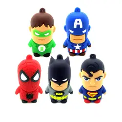 USB 3,0 флеш-накопитель с героями мультфильмов SUPER HERO MAN USB флеш-накопители Thumb Spiderman Memory Stick Pendrive 32 ГБ оптом дешевый подарок