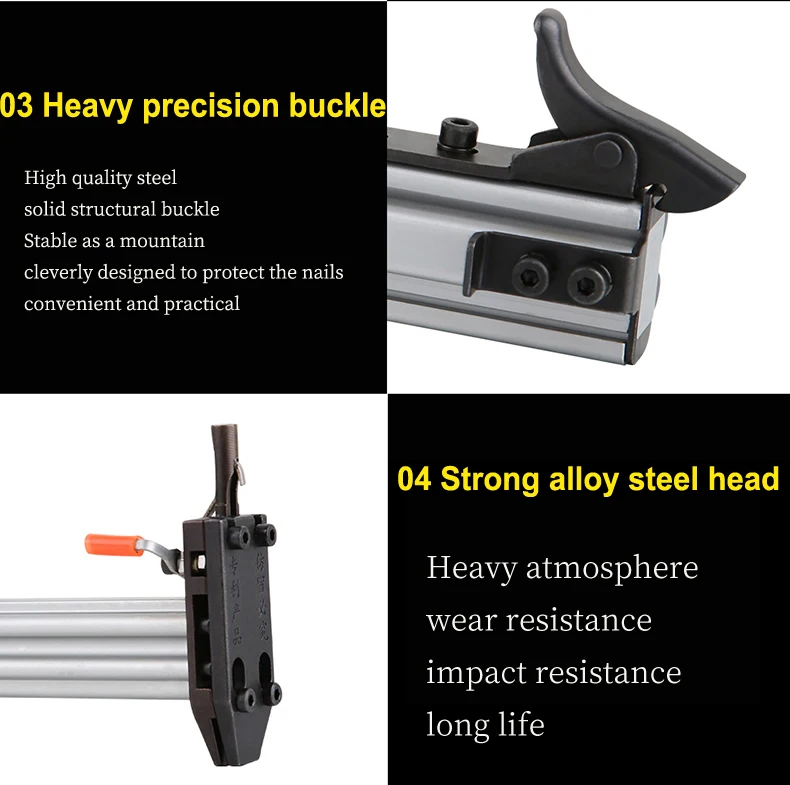 Manual Steel Nail Gun FUJIWARA Semi Automatic Cement Nail Gun Wire Slot Nailing Device Nailing Machine