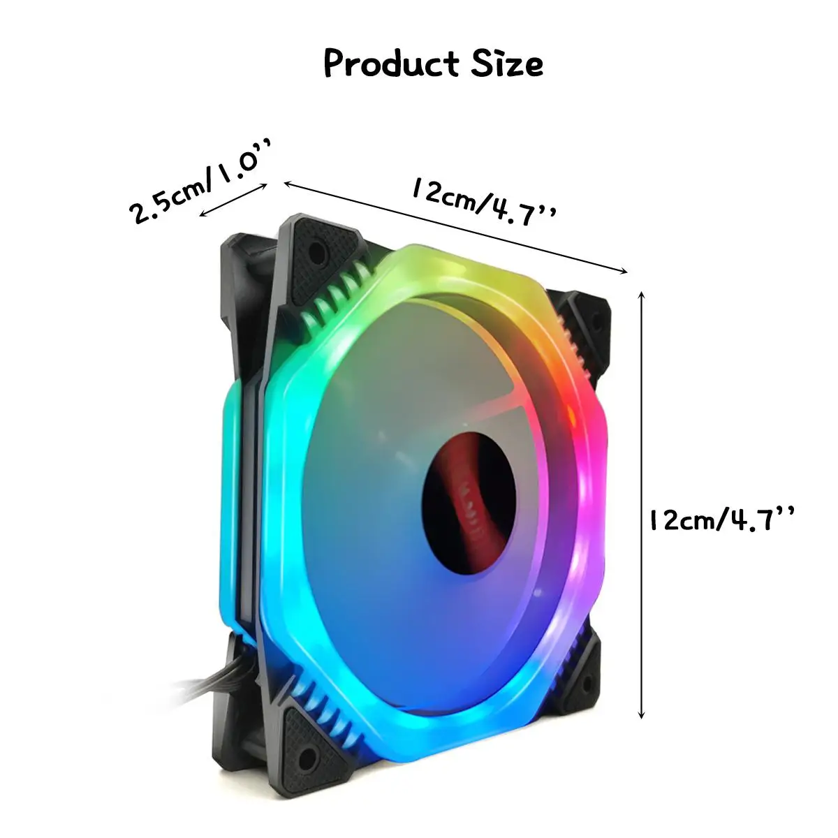 Computer Gaming Case PC Adjust RGB Cooling Fan LED 120mm Quiet Symphony AURA SYNC Music Control Cooler Cooling RGB Case Fan CPU