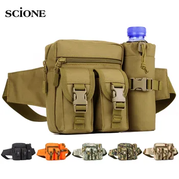 

Military Tactical Waist Bag Molle Backpack Travel Bags Outdoor Camping Hiking EDC Nylon Hunting Water Bottle Tas Sports XA580WA