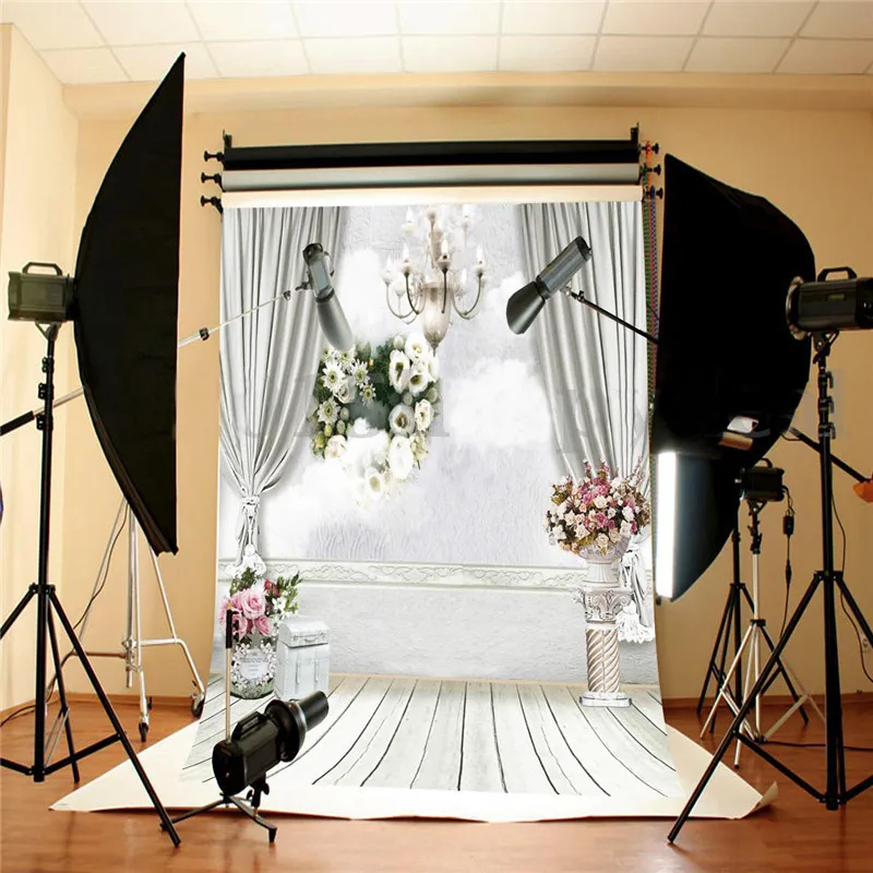 

5X7FT Romantic Luxurious Flowers Photography Background Photo Studio Wedding Children Photography Background Photobooth Props