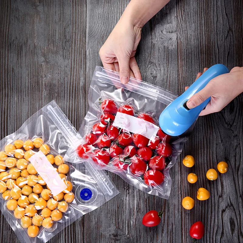 Home Use Multifunction Mini Handheld Vacuum Sealing Machine Portable USB Electrical Pumping Bucket Small Air Valve Ziplock Bag