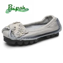 PEIPAH/Женская обувь ручной работы из натуральной кожи; женская обувь на плоской подошве; осенние балетки на плоской подошве с мелкими цветами; женская обувь; zapatos mujer