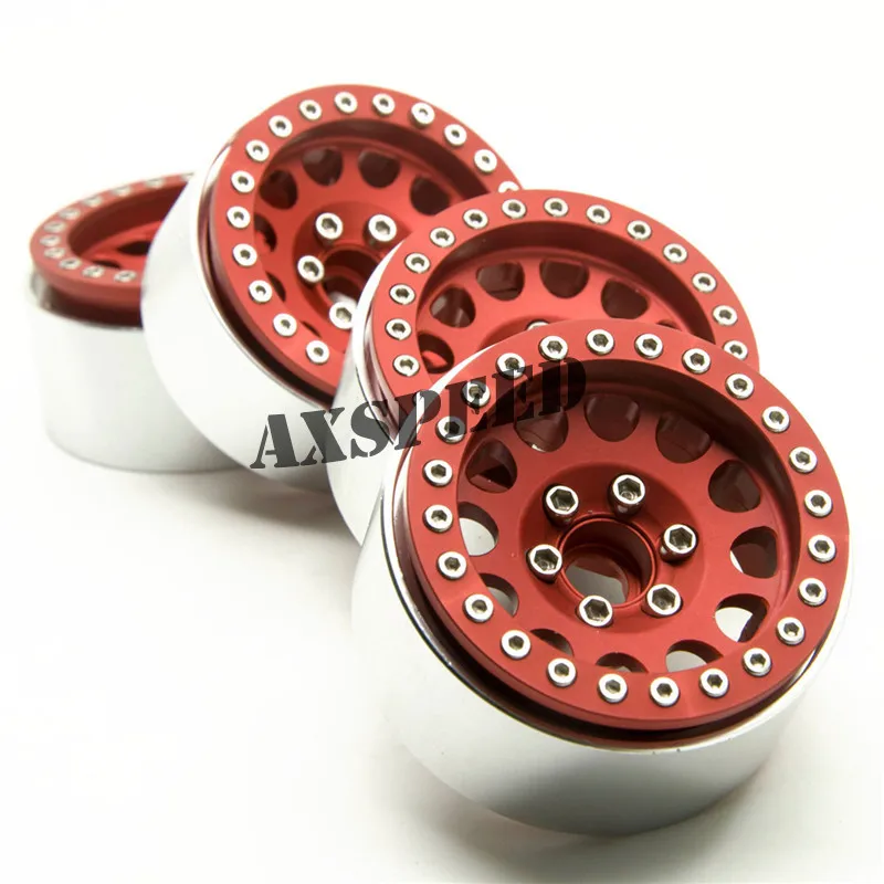 1 шт. 9 колеса Beadlock красный и черный серебристый для 1/10 RC Crawler Axial Traxxas TRX4 SCX10 II