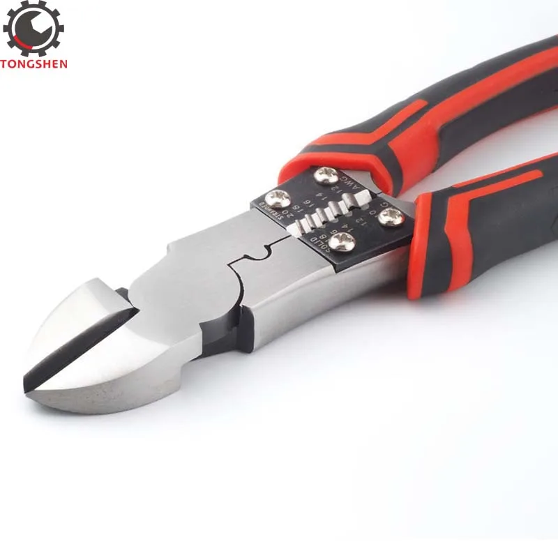 1pcs 170 wishful clamp diy electronic diagonal pliers side cutting nippers wire cutter 3d printer parts Diagonal Cutting Pliers Multi Pliers Set Industrial Side Cutting Plier with Wire Stripper Crimper Cutter Function Mtiltool Plier