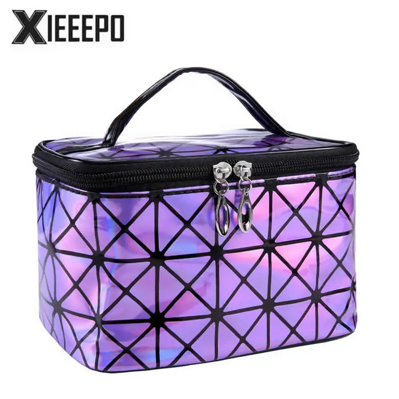 Functional Cosmetic font b Bag b font Women Fashion PU Leather Travel Make Up Necessaries Organizer