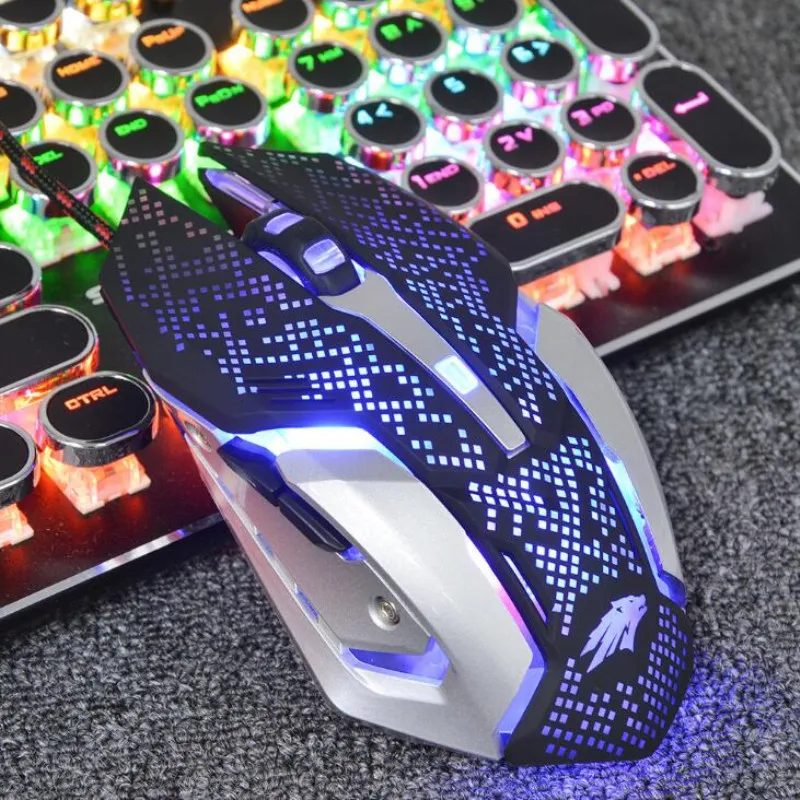 Glow game eat chicken mouse 6D colorful glow desktop laptop 3