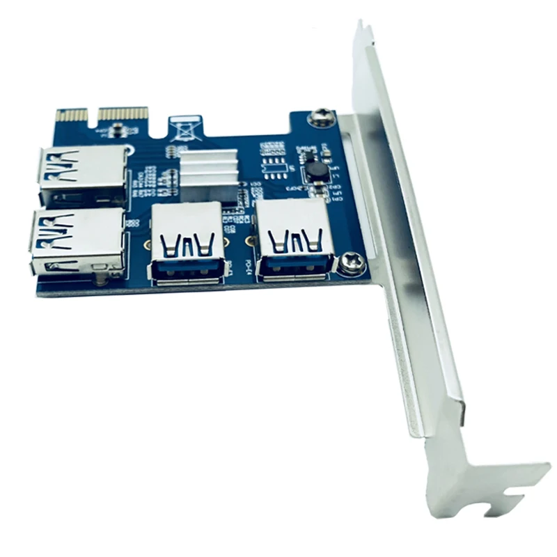 PCI-e pci Express Riser Card 1x om 16x1 tot 4 USB 3.0 Slot Multiplier Hub Adapter Voor Bitcoin mijnbouw Mijnwerker Antminer BTC Riser