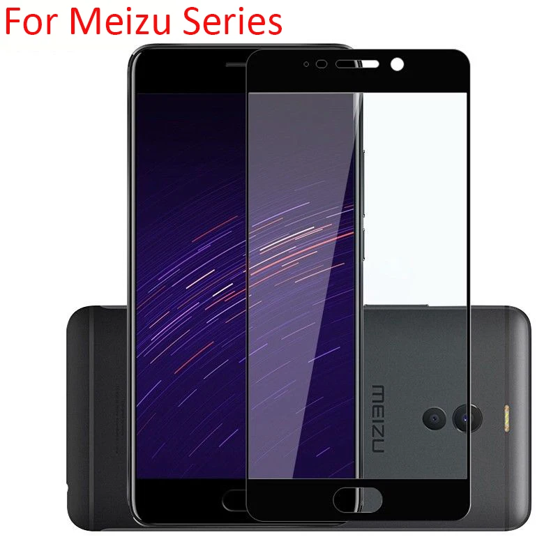 Защитное стекло 9H закаленное 2.5D для Meizu M6 Note M6S / M3 M5 M5C M5S Pro 7 Plus 6|Защитные стёкла и