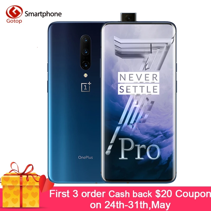 В наличии смартфон OnePlus 7 Pro 8GB 256 GB камера 48 МП Snapdragon 855 6 67 дюймов жидкий AMOLED дисплей