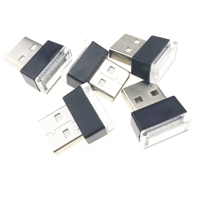 USB светодиодный ночсветильник для внутреннего освещения автомобиля нижняя лампа