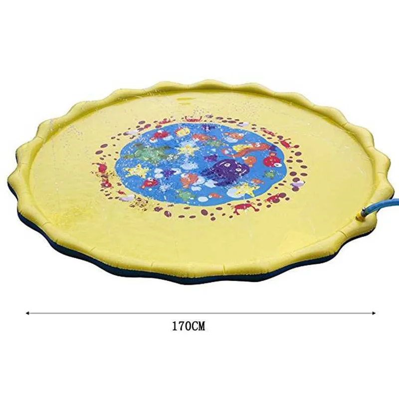 170 см Наружная игрушка для плавательного бассейна дети Играть Вода спринклер коврик газон piscina Подушка детский бассейн игры пляж вечерние летняя игрушка - Цвет: Цвет: желтый