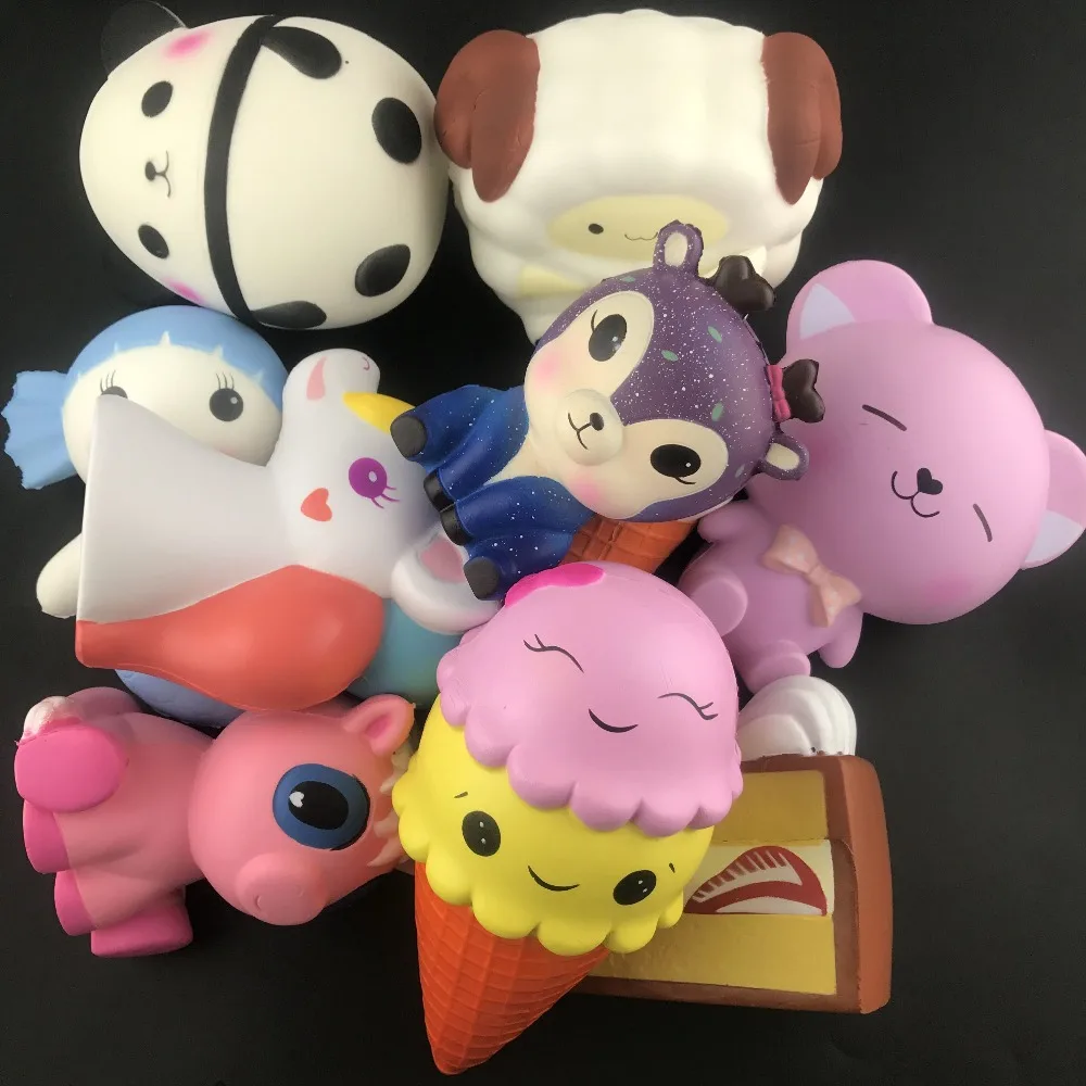 100pcs/lot Jumbo Panda Egg Squishy Doll Car Decoration Slow Rising