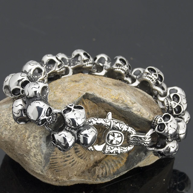 Skull bracelet uk deals
