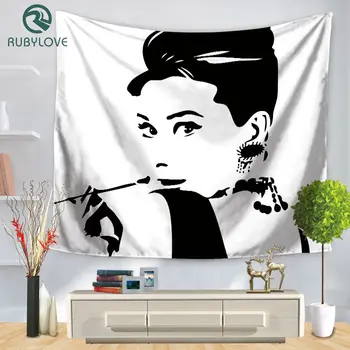 

Audrey Hepburn Pattern Tapestry Hippie Wall Hanging Tapestries Bedspread Beach Towel Yoga Mat Blanket Table Cloth