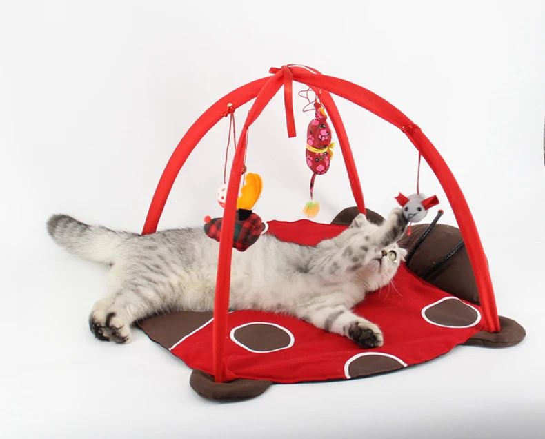 

2019 Pet Cat Bed Cat Play Tent Toys Mobile Activity Playing Bed Toys Cat Bed Pad Blanket House Pet Furniture Cat House