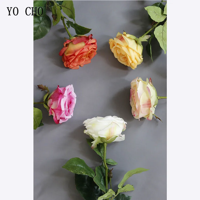 roses artificial flower fake flower silk peonies  (6)