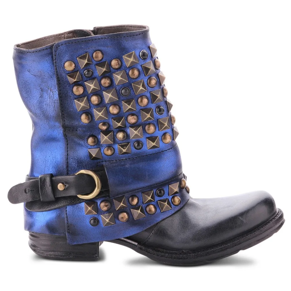 biker boots with embellishments