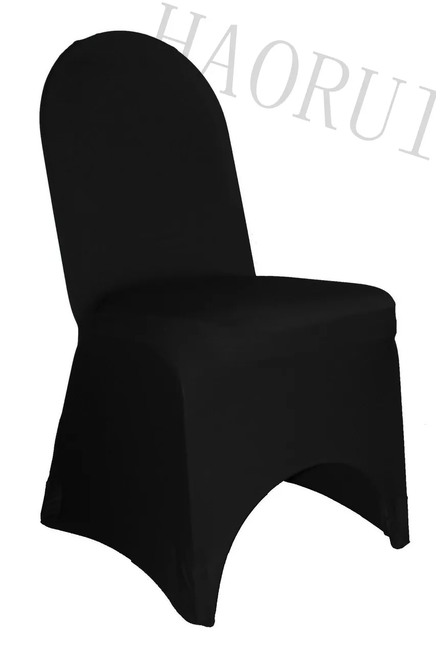 100pcs Stret Black Dining Banquet Party Chair Covers Spandex for