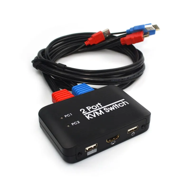 2 порта KVM переключатель USB2.0 HDMI2.0 Поддержка U диск/клавишный