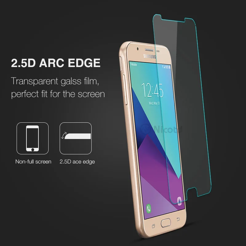 Закаленное защитное стекло Nicotd для экрана Samsung Galaxy J7 Prime G610F G610F/DS G610F/DD G610M G610M/DS G610Y/DS