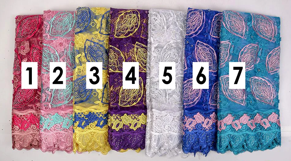 Нигерийские вышитые свадебные ткани французские кружева с блестками ткань Африканский ручной работы расшитый бисером кружевной тюль ткань высокого качества