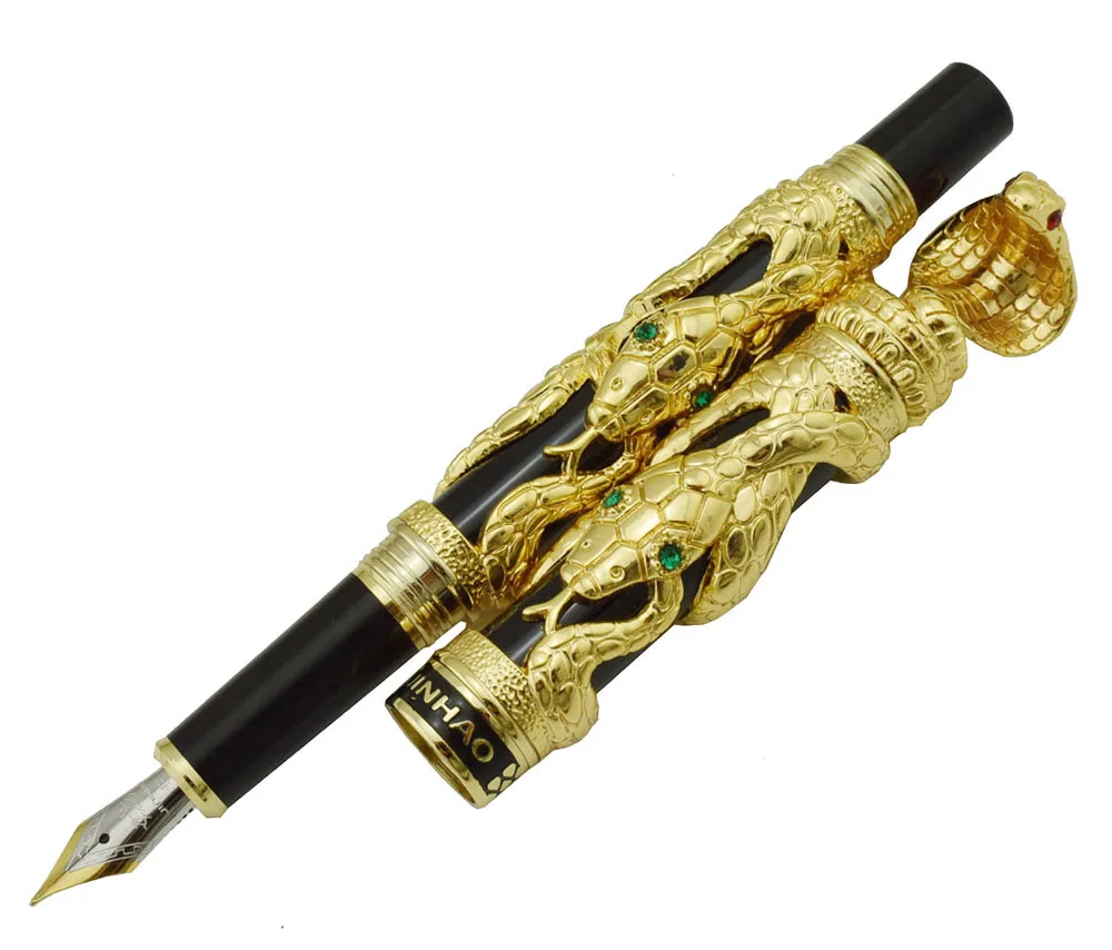 Jinhao Fountain Pen Ouro Cobra Do Vintage