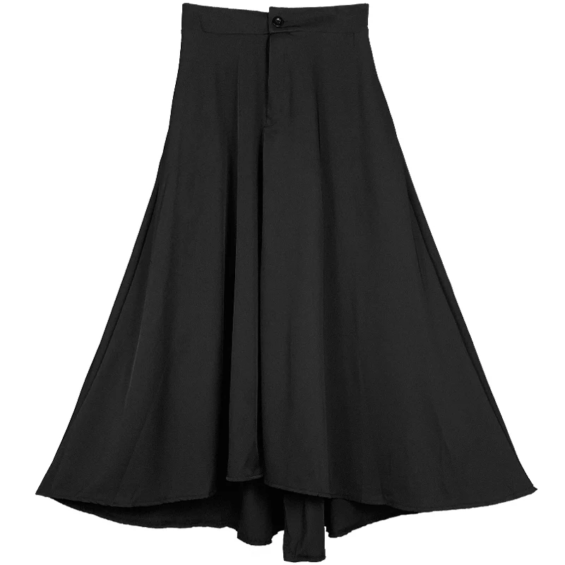 XITAO/женский комплект 2 шт. рубашка неправильного размера плюс, одежда, модная черная юбка с эластичной талией, осенняя Новинка WLD2284 - Цвет: black bottom WLD2284