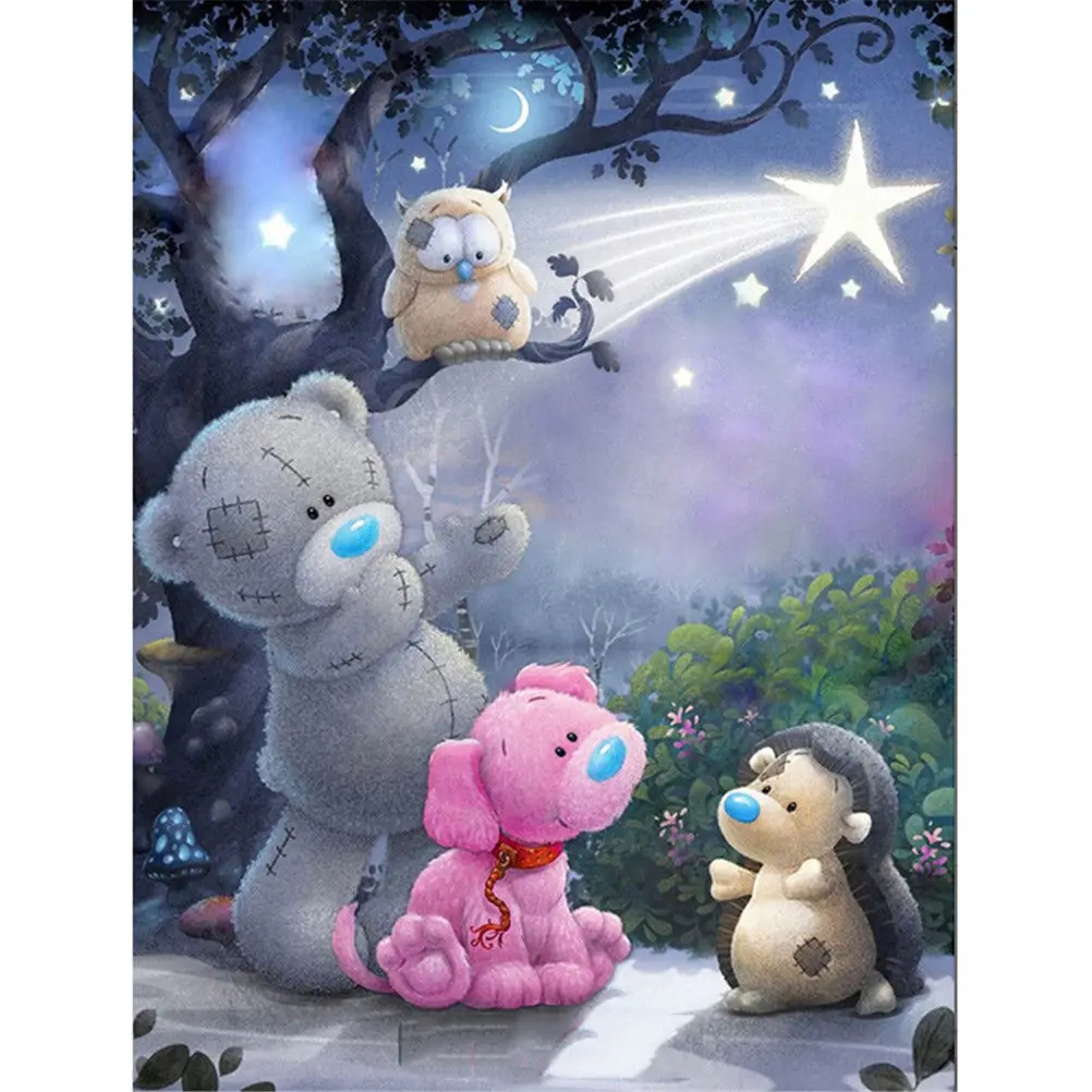 

5d diy diamond embroidery cartoon bear diamond painting Cross Stitch Rhinestone mosaic child giftfull square drill