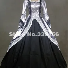 Новинка, белые и черные кружевные платья с длинными рукавами в викторианском готическом стиле, бальное платье Марии Антуанетты, бальное платье в стиле южной красавицы