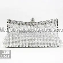 2016New Freeshipping Засов Женщины Твердые Полиэстер к Партии Молл Чехол Тактический Передач Горный Хрусталь Bling Сумочка