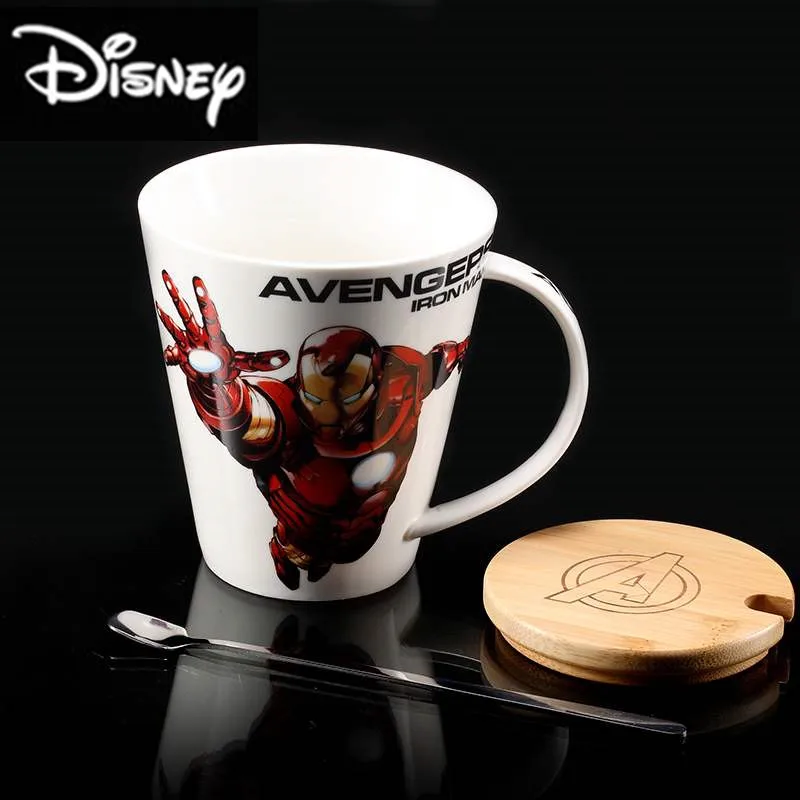 

Hot Sale Disney Baby Ceramic Mug Cup Kids Child Women Man Drinking Cup Office Coffee/tea/milk Mug Cup with Cover and Spoon