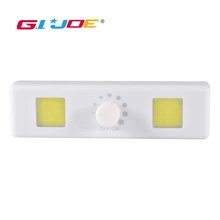 GIJOE светодиодный настенный светильник Рабочая лампа использовать 3* AAA батарея ABS пластиковый поворотный переключатель Магнитный светильник с регулируемой яркостью шкаф